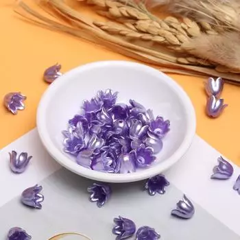 20 шт. 8,5*11 мм элегантная акриловая имитация ракушки колокольчик в форме орхидеи продукт креативная заколка для волос «сделай сам», ювелирные аксессуары для волос 20Pcs розовый