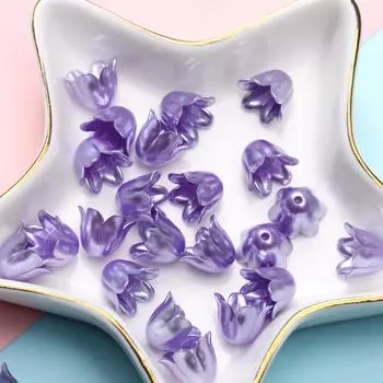 20 шт. 8,5*11 мм элегантная акриловая имитация ракушки колокольчик в форме орхидеи продукт креативная заколка для волос «сделай сам», ювелирные аксессуары для волос 20Pcs зелёный