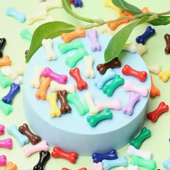 20 шт. 8,6*20 мм акриловые цветные кулон-бусины с костями, модное ожерелье-цепочка для мобильного телефона, материалы ручной работы бежевый