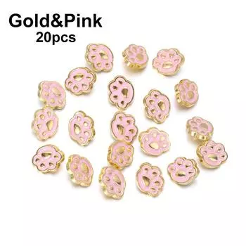 20 шт. 8 мм Крафт Узор кошачьей лапки Сделай сам Кукольная одежда Металлические пряжки Мини-пуговицы Одежда Швейная пряжка