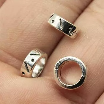 20 шт. 8x8x3 мм бусины-разделители для ожерелья, браслета, изготовления ювелирных изделий, европейские бусины-разделители, очаровательные бусины-разделители