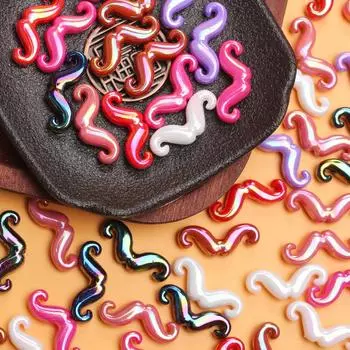 20 шт 9,1*23,6 мм цветные акриловые бусины для бороды, аксессуары для украшений ручной работы разноцветный