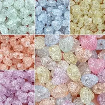 20 шт 9,8*11 мм в форме сердца свободные бусины с трещинами бусины для рукоделия для самостоятельного изготовления ювелирных изделий подвески ручной работы 9.8*11mm Thickness:7mm 20 Pcs жёлтый