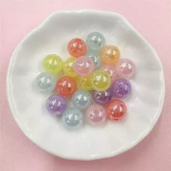 20 шт. 9,8 мм акриловые круглые свободные бусины DIY для мобильного телефона браслет-цепочка модные ювелирные изделия аксессуары материалы ручной работы красный