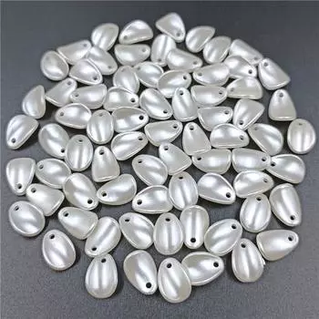 20 шт. ABS имитация белого жемчуга в форме листа лепестковые бусины свободные бусины аксессуары для одежды для DIY украшения для волос ювелирные изделия ручной работы ювелирные аксессуары 6
