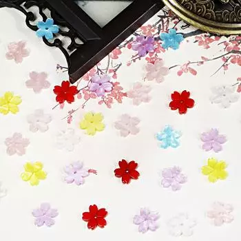 20 шт. акриловые ацетатные бусины с цветком вишни бегония пять лепестков цветочные бусины для DIY ожерелье браслет серьги изготовление ювелирных изделий аксессуары для рукоделия жёлтый