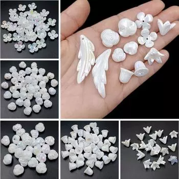 20 шт., акриловые белые AB ослепительные цветные бусины с листьями и цветами, ювелирный материал «сделай сам», аксессуары ручной работы Style 4