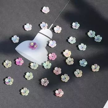 20 шт., акриловые бусины с имитацией ракушки из смолы для изготовления ювелирных изделий, аксессуары ручной работы зелёный