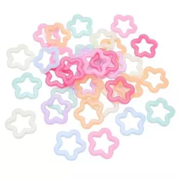 20 шт. акриловые бусины со звездами, бусины для изготовления браслетов, ожерелья, ювелирных изделий своими руками разноцветный