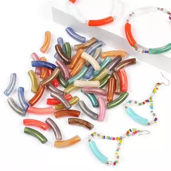 20 шт акриловые двухцветные бусины для DIY ожерелье браслет серьги изготовление ювелирных изделий аксессуары для рукоделия style 02 разноцветный