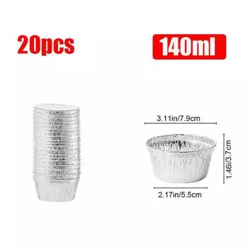 20 шт. Алюминиевая фольга для торта, фритюрница, формочки для микроволновки, фольга для еды, контейнер