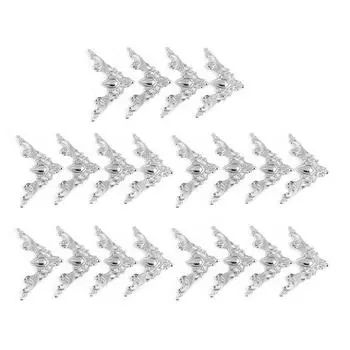 20 шт. антикварные металлические коробки для книг, скрапбукинга, альбомов, уголков, протекторов, декоративных обложках(белый) белый