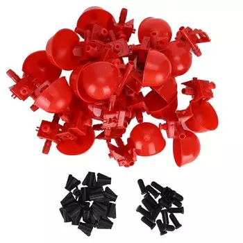 20 шт. Автоматическая миска для воды для цыплят, красная поилка для птиц, принадлежности для домашних животных