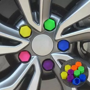 20 шт. автомобильных гаек 17# силикагель колесные гайки болты декоративные колпачки для колесных гаек для автомобильных колес фиолетовый