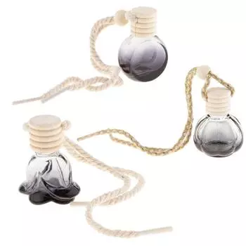 20 шт. автомобильный подвесной парфюмерный кулон ароматный освежитель воздуха пустая стеклянная бутылка для эфирных масел диффузор авто украшения 10 мл