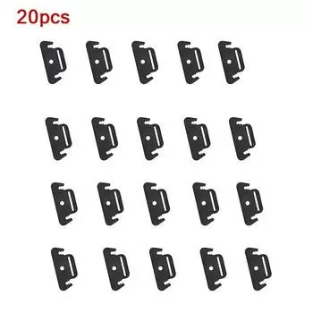 20 шт. аксессуаров для палаток с пряжками для регулировки тесьмы, пряжками для фиксации и затягивания потолочных столбов, пластинами для фиксации и регулировки веревок 20pcs