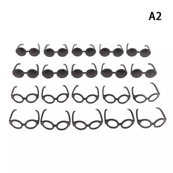 20 шт. аксессуары для кукол, мини-пластиковые очки для 1 человека:6 кукольных детских игрушек as the picture