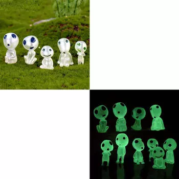 20 шт., аксессуары для кукольного домика, миниатюрная статуя из смолы, комплект, мини-световой инопланетянин, маленькая елочная игрушка, креативные