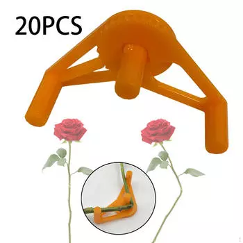 20 шт., аксессуары для зажимов для растений, пластиковая опора для стебля, Бендер для ветвей растений для горшечных растений зелёный