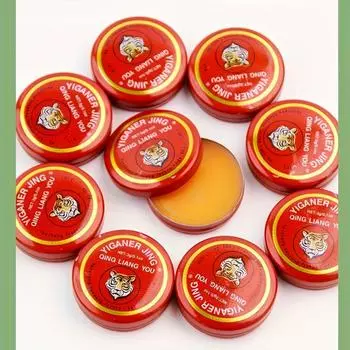20 шт. бальзама Qingliangyou Tiger Head Balm, портативный и легко наносимый увлажняющий крем для губ для сухих губ, стойкий и питательный, по 3 г каждый 20pcs жёлтый