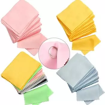20 шт. бархатная серебряная салфетка для протирки, полировальная ткань для серебряных и золотых инструментов для протирки, аксессуары 6x8mm разноцветный