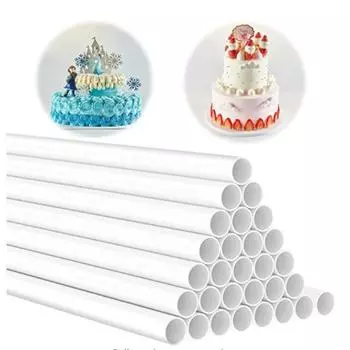 20 шт. белых пластиковых палочек для торта, круглые палочки для торта, трубочки диаметром 24 см/30 см, инструменты для многоярусного торта 24cm