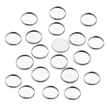 20 шт., безель из нержавеющей стали, пустой поднос, кабошон, ремесла, подвески, подвески, настройки для модного ожерелья, браслетов 12mm