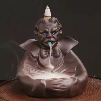 +20 шт. благовоний Хэллоуин тыква украшение светодиодный череп обратный поток благовоний курильница керамический держатель для поделок офисный декор чай питомец