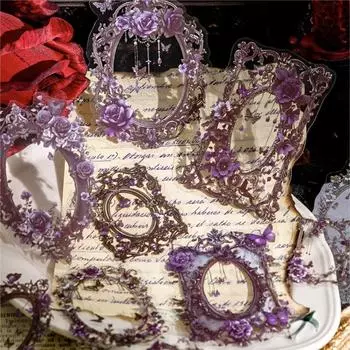 20 шт. большого размера винтажная рамка-наклейка для вырезания, журнал для самостоятельного скрапбукинга, коллажа, материалов для планировщика, креативных канцелярских принадлежностей