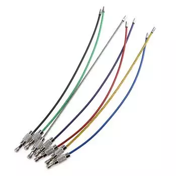 20 шт., брелок из нержавеющей стали, бирка, веревка, кабельная петля, винт, замок, кольцо для гаджета, брелок для ключей, круг, подвесной инструмент для лагеря 20PCS