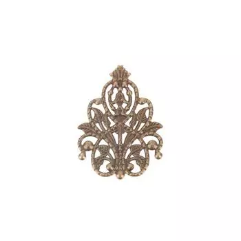 20 шт., бронзовые/медные/золотые/серебряные филигранные обертки, соединители для цветов, металлические поделки, подарочные украшения, аксессуары «сделай сам» Gold 26x35mm