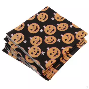 20 шт., бумажная салфетка «Счастливый Хэллоуин», тыква, одноразовая посуда, декор