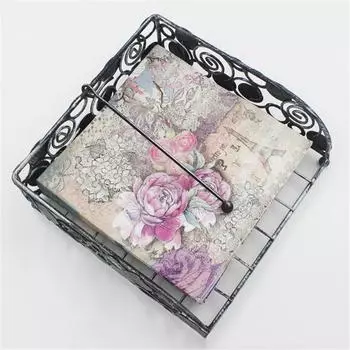 20 шт., бумажные салфетки с башней и цветами, декупаж, свадебные салфетки, носовой платок, полотенце