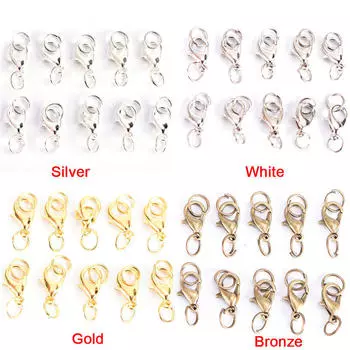 20 шт. бусин-лобстеров в стиле бохо, обжимные пружинные ожерелья, набор соединительных цепей, застежки-когти, соединительные кольца, крючок для изготовления разъемных колец
