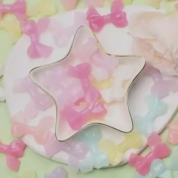 20 шт., бусины, банты, материалы для бисера, 33*24 мм, макароны, акрил, сделай сам, модные аксессуары ручной работы 20pcs разноцветный