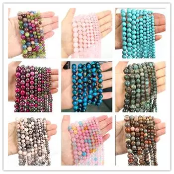 20 шт., бусины из натурального камня, синий тигровый глаз, агат, бирюза, розовый кварц, лазурит, нефрит, опал, круглые свободные бусины для изготовления ювелирных изделий, браслет «сделай сам», 10 мм Matte Onyx