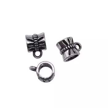 20 шт. бусины-подвески, компоненты ювелирных изделий, аксессуары, античное серебро, цвет цинкового сплава, 10X7X7 мм