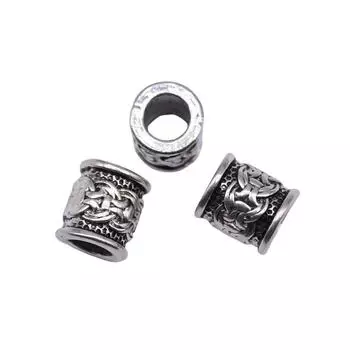 20 шт., бусины-разделители с большими отверстиями, подвески, подвески, подвески, античное серебро, цвет 9X9X8 мм