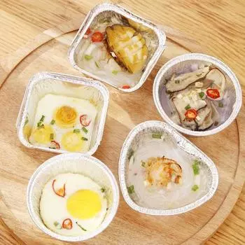 20 шт. чашки для кексов, пищевые антипригарные, экологически чистые, термостойкие, водонепроницаемые, алюминиевая фольга, чашки для кексов, вкладыши для выпечки, товары для дома Round