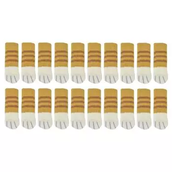 20 шт. чехлов на ножки мебели, высокоэластичные трикотажные защитные накладки на ножки стульев для легкого перемещения и