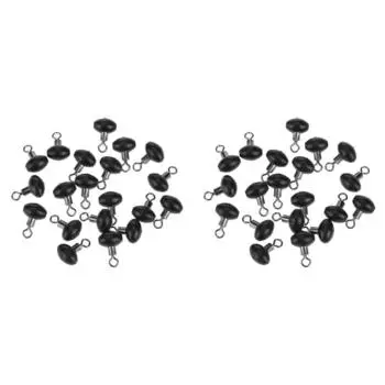 20 шт. черных пластиковых бусин с вращающимся вертлюжком для создания 3-сторонних вертлюгов