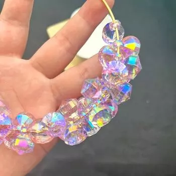 20 шт., цветные хрустальные бусины, граненые шарики, аксессуары, ювелирные изделия 20pcs жёлтый