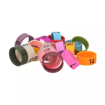 20 шт. цветные идентификационные кольца для микрофона с номерами от 1 до 20, многоцветное мягкое силиконовое кольцо для различения 20 PCS разноцветный