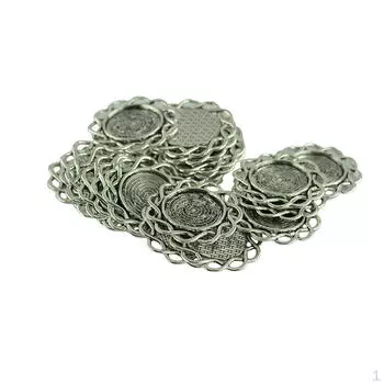 20 шт., цветочный кабошон, ободок, подвески, пустые подставки для подносов, фурнитура «сделай сам»