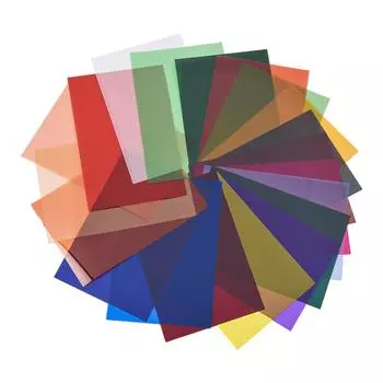 20 шт. цветокоррекционный гель для светофильтров, комплект фильтров для цветокоррекции, цветная прозрачность 9.8x6.6cm