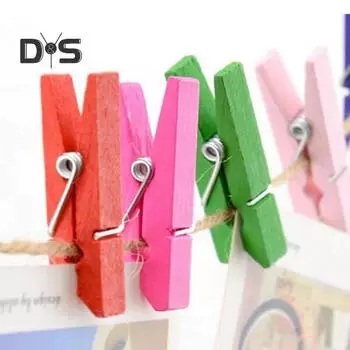 20 шт., деревянная прищепка с пеньковой веревкой, домашняя классная фотография, подвесная красочная клипса, прочный носок, простыня для полотенец, прищепка для одежды для стирки разноцветный