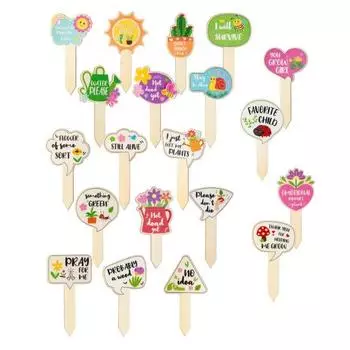 20 шт. Деревянные бирки для растений Деревенские этикетки для растений 20 стилей Садовые маркеры Бирки для горшечных растений Клумба для посадки цветов A