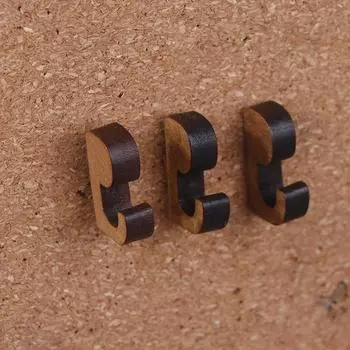 20 шт. деревянных крючков для пробковой доски, декоративные кнопки для настенного крепления, вешалка для доски объявлений или стены коричневый