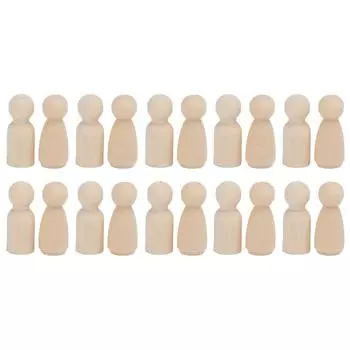 20 шт. деревянных кукол-прищепок, незаконченные фигурки ангела, детские деревянные куклы, тела для детей, игрушки для творчества своими руками 34MM