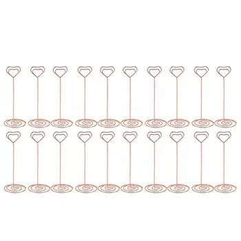 20 шт. держатель для номера стола 15 см в форме сердца держатель для карточки места памятка зажим для фото подставка розовое золото розового золота
